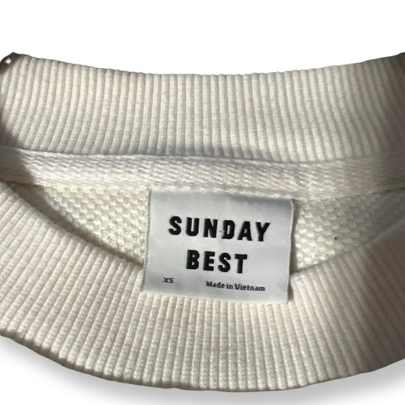 Aritzia sunday best cream off white crop sweater size XS - Picture 7 of 13